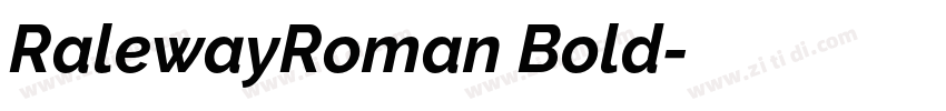 RalewayRoman Bold字体转换